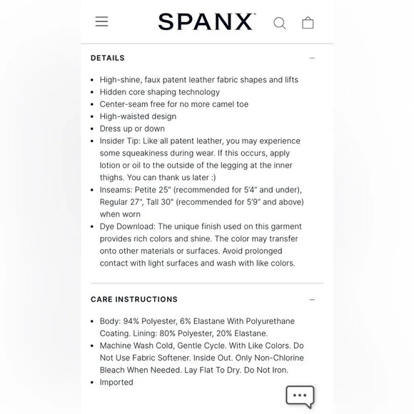 SPANX NWOT Faux Patent Leather Leggings in Ruby - Picture 13 of 13